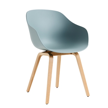 HAY AAC 222 Spisebordsstol - Lacq. Oak/Dusty Blue 2.0